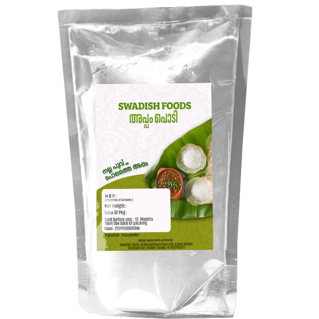 Kerala Appam podi in swadish foods transparent packet